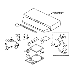 NuTone V14 Non-Duct Range Hood Parts breakout large