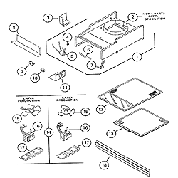 NuTone V25 Non-Duct Range Hood Parts breakout large