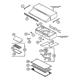 NuTone V34N Non-Duct Range Hood Parts breakout large