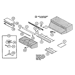 NuTone V84 Non-Duct Range Hood Parts breakout large