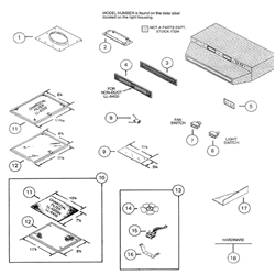 NuTone VL6200 Village Economy Hood Parts breakout large