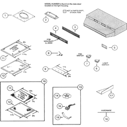 NuTone VL6300 Village Economy Hood Parts breakout large