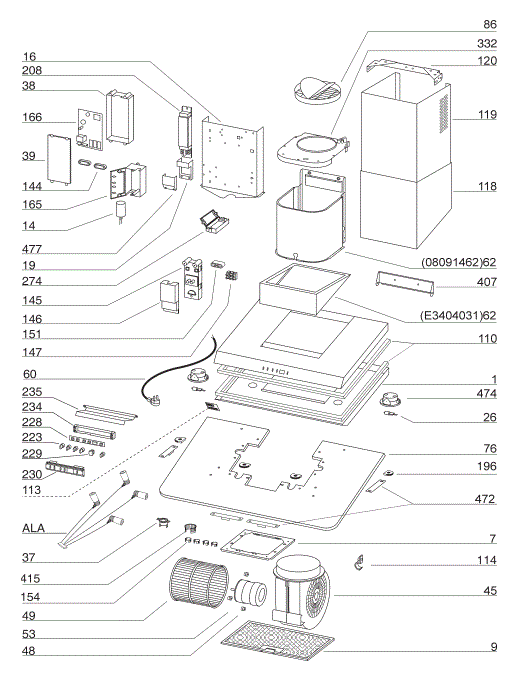 BEST WC26I36CB Range Hood Parts breakout large