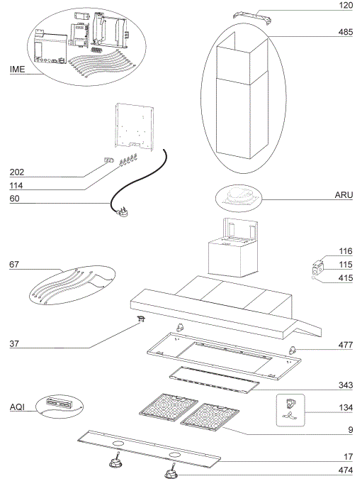 BEST WC46E42SB Range Hood Parts breakout large