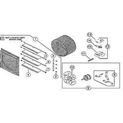 NuTone WF57N Gable Fan Parts breakout large