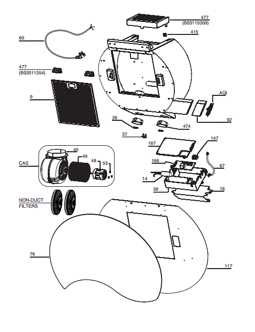 BEST WM43I80SB Range Hood Parts breakout large