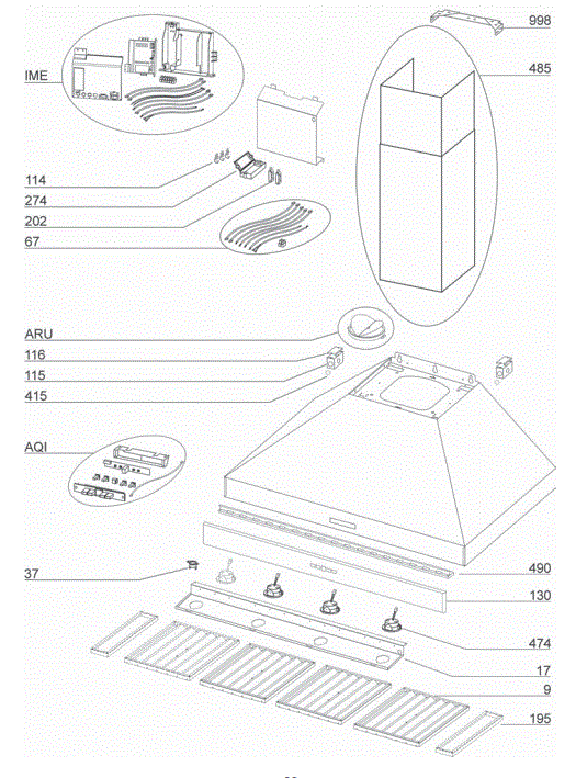 BEST WPP9E36SB Range Hood Parts breakout large