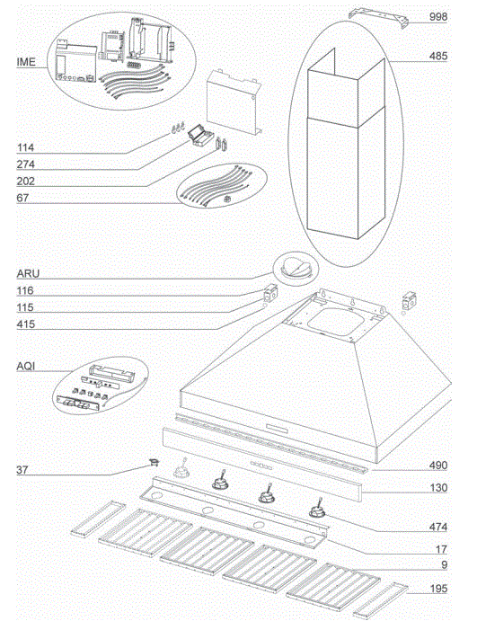 BEST WPP9E42SB Range Hood Parts breakout large