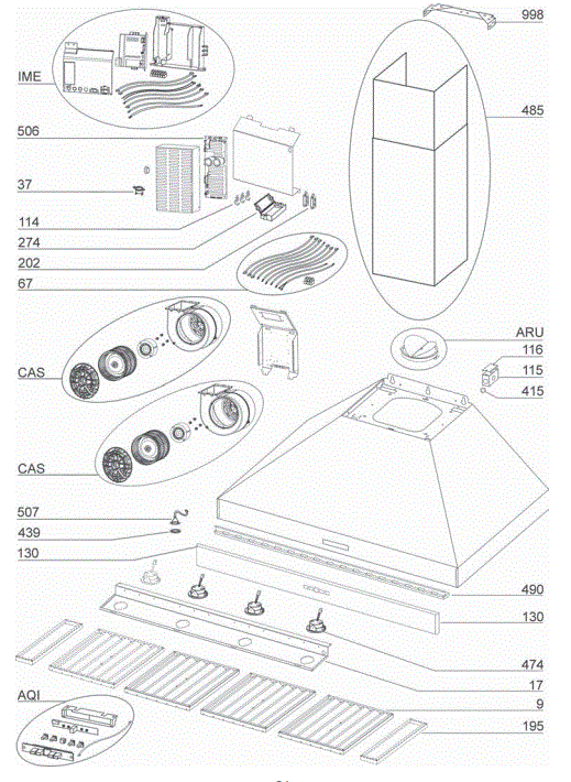 BEST WPP9IQT48SB Kitchen Range Hood Parts breakout large