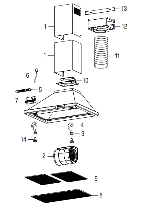 BEST WTT32I30SB Range Hood Parts breakout large